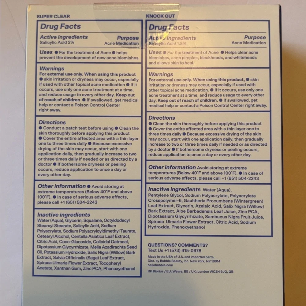 Bubble |Acne Treatment Kit Help Clear Blemishes Prevent New Ones 3 System Box 1